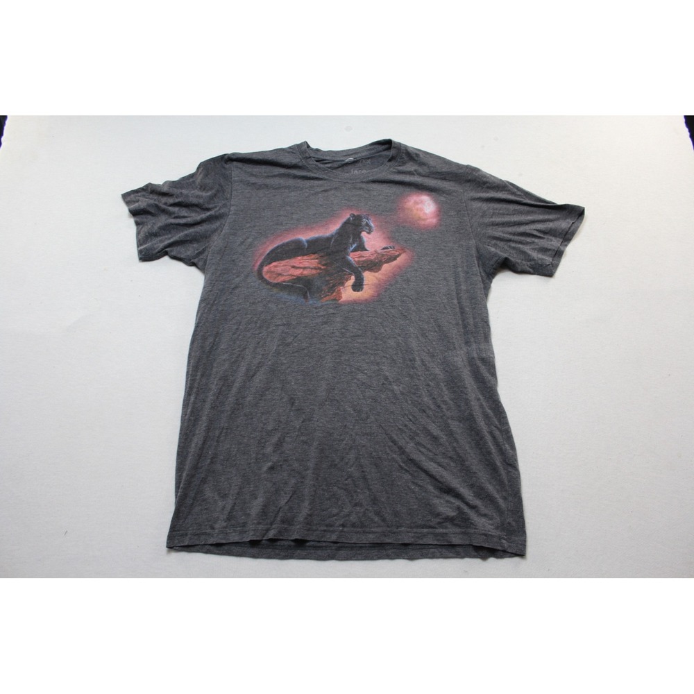 Urban Riot Graphic Tee Mens Large Gray Excellent Black Panther Moon Print Shirt